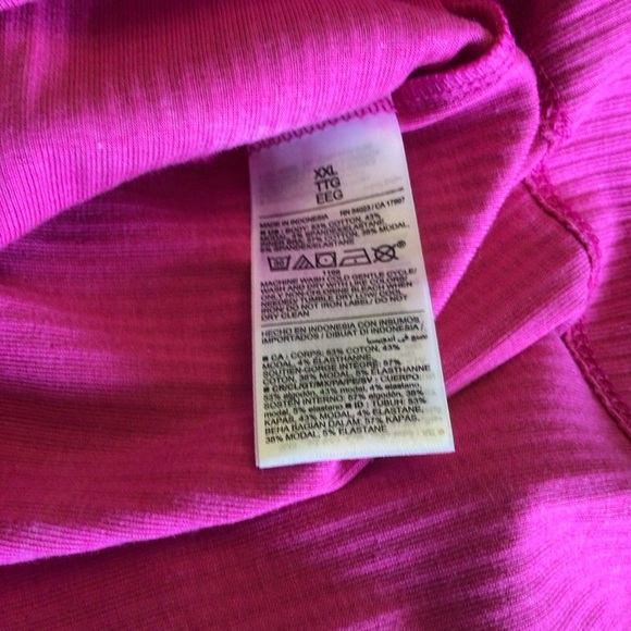 Old Navy Womens Pink Ribbed V-neck Halter Tie Shelf Bra Tank Top Size XXL - Picture 7 of 7